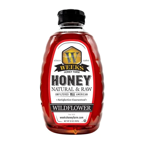 Miniatura 10 de WEEKS HONEY Jarra de miel de flores silvestres, 48 onzas