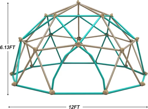 Miniatura 6 de Merax Domo de Escalada de 12 Pies, Escalador de Cúpula Exterior para Niños de 3-10 Soportando 1000 libras, Fácil Montaje Equipo de Juego de Patio