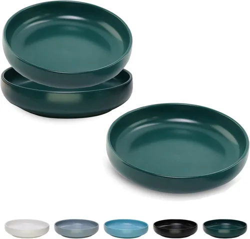 Miniatura 8 de Cuencos de cerámica para gatos - Platos poco profundos para comida y agua, tazón ancho de 6 pulgadas con acabado mate para comida de gatos, juego