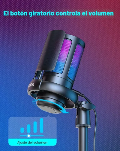 Miniatura 2 de Micrófono para juegos para PC: micrófono USB para Podcasts, Videos y Streaming - Micrófono condensador con silencio rápido y Filtro Pop - Micrófono