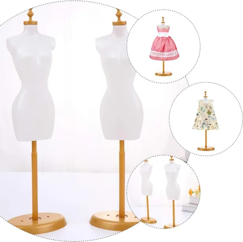 Miniatura 7 de EXCEART - Paquete de 6 soportes para maniquí de muñeca duraderos para niñas, decoración del hogar, 9.8 x 3 x 2 pulgadas