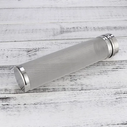 Miniatura 8 de SHOWERORO Cartucho de filtro de cerveza de acero inoxidable de 12 pulgadas colador de malla para elaboración de vino casero y herramienta