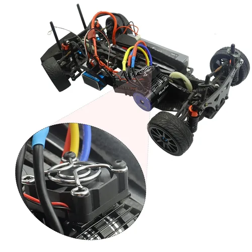 Miniatura 6 de Disipador de calor de motor RC con ventilador de enfriamiento de 5 V, apto para 540 550 3650 F540 3660 3670 Tamaño sin escobillas Motor Disipador