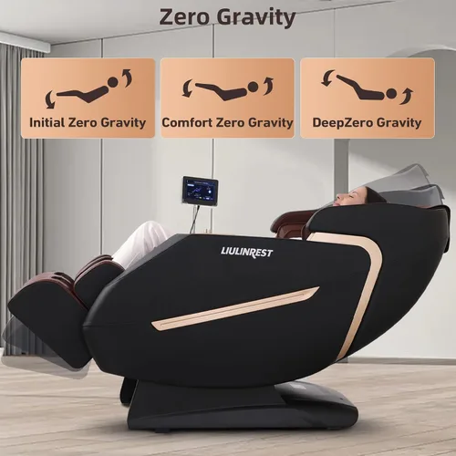 Miniatura 8 de Silla de masaje 4D 2026 de cuerpo completo, silla de masaje de gravedad cero con pista SL y calefacción, silla reclinable Shiatsu de masaje
