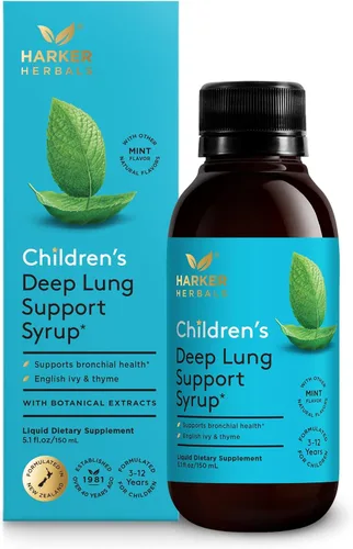Miniatura 13 de Jarabe Herbal Nocturno para el Pecho Infantil, Apoyo para el Sueño Nocturno para Aliviar la Garganta y el Pecho, con Corteza de Cereza Silvestre