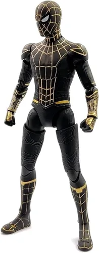 LonullyMege Figuras de acción No Way Home - 17.7 cm, todas las articulaciones se mueven, colección exquisita, modelo de regalo (Negro & Oro)