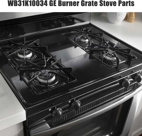Miniatura 3 de Rejilla de quemador WB31K10034 para estufas de gas compatible con la gama de estufas de gas GE para estufa de gas General Electric, rejilla