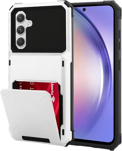 Miniatura 28 de Funda tipo cartera para Samsung Galaxy S22 Ultra con 4 ranuras para tarjetas de crédito a prueba de golpes, funda híbrida de protección reforzada