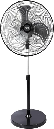 Xcity Ventilador de pie de 18 pulgadas, ventilador de pedestal oscilante industrial de alta velocidad máximo de 3100 CFM con inclinación de 90° y