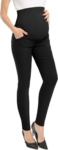 Miniatura 2 de fitglam Pantalones de maternidad para mujer, para el trabajo, pantalones de embarazo, pantalones de oficina sobre el vientre, pantalones elásticos