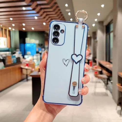 Miniatura 12 de ZTOFERA Funda diseñada para Samsung Galaxy S20 FE 5G, borde chapado de lujo, patrón de corazones de amor con pulsera y función atril, protección