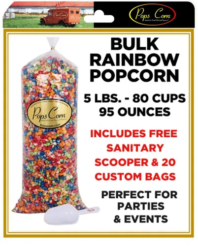 Miniatura 10 de ¡POPCORN AZUL! Gourmet Es un Niño-AL POR MAYOR/MAYORISTA -5 LIBRAS.-80 TAZAS-95 ONZAS-CUCHARA HIGIÉNICA GRATUITA Y 20 bolsas de regalo incluidas!