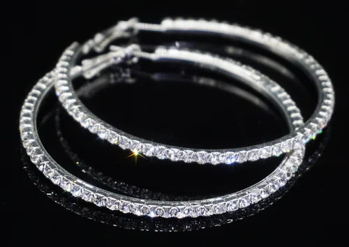 Miniatura 7 de Arracadas para boda con cristales de diamantes de imitación