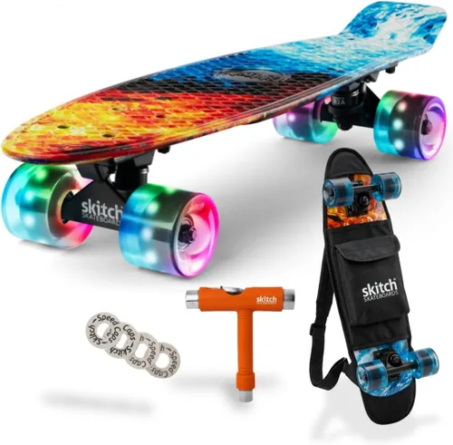 Miniatura 16 de SKITCH Patinetas para niños, adolescentes y adultos Juego de regalo de patineta premium para principiantes y profesionales, completo con tabla