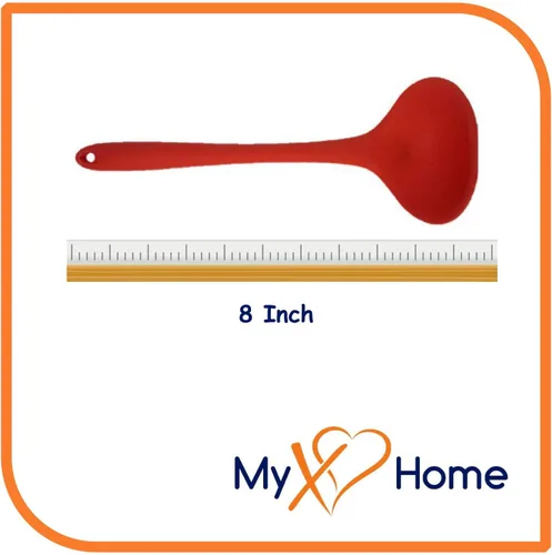 Miniatura 3 de Cucharón de silicona roja de 8 pulgadas (6 cucharones) de MyXOHome