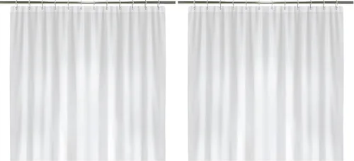 Miniatura 8 de LiBa Cortina de ducha para baño, cortina de ducha de plástico impermeable, PEVA de alta calidad, no tóxica con ojales a prueba de óxido, calibre 10
