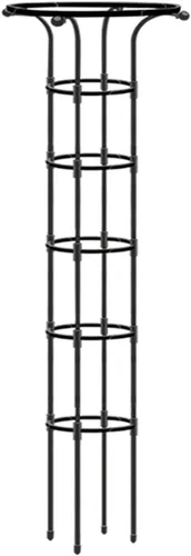 Enrejado de obelisco de jardín para plantas trepadoras, enrejado de exterior e interior para plantas en maceta, paraguas vertical de metal con