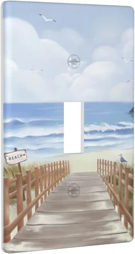 Miniatura 2 de Cubierta de placa de pared de palanca individual de 1 cuadrilla, cubierta decorativa de mar para baño, dormitorio, cocina, decoración de pared, 4.5