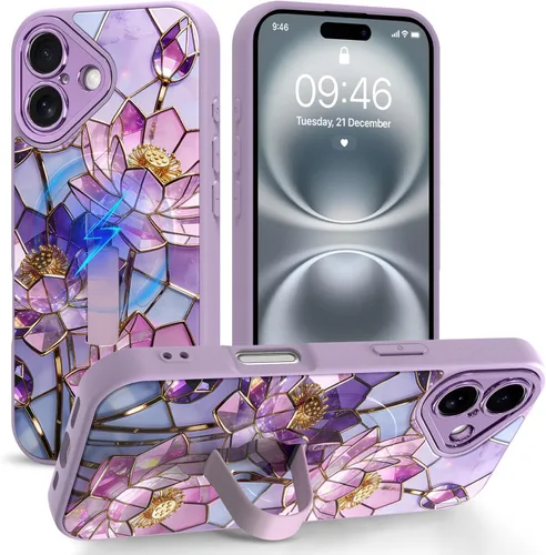 Miniatura 75 de Funda compatible con iPhone 17 Pro Max con correa de mano para los dedos, funda de teléfono con estampado de leopardo y guepardo para mujeres