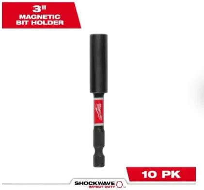 Miniatura 2 de Milwaukee 48-32-4505 Shockwave Soporte magnético para puntas de puntas de 3 pulgadas, paquete de 10