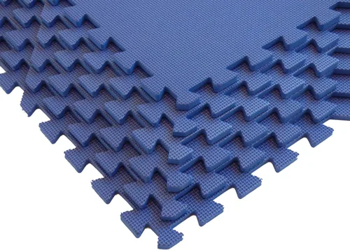 Miniatura 22 de Tapete de entrenamiento con baldosas de espuma entrelazados para pisos de gimnasios. Excelente para pilates, yoga, aeróbica, cardio, entrenamiento