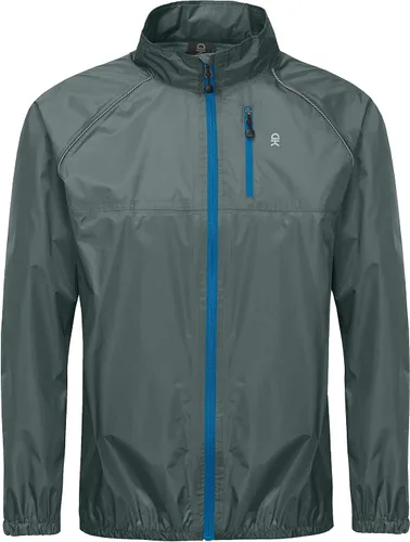 Little Donkey Andy Chaqueta impermeable de ciclismo para hombre, chaqueta de lluvia para golf, cortavientos, ultraligera, gris plegable, talla XL