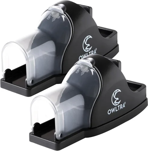 Miniatura 12 de OWLTRA Trampa para ratas de plástico extra grande para interiores y exteriores, 2 unidades, trampa instantánea para matar roedores con entrada