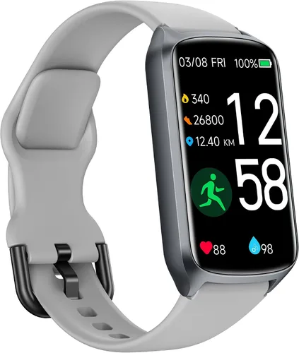 Miniatura 12 de Amzhero Rastreador de salud y fitness con monitor de frecuencia cardíaca 24/7, oxígeno en sangre, presión arterial, rastreador de sueño