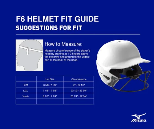 Miniatura 4 de Mizuno Casco de bateo de sóftbol F6 Fastpitch para adultos con máscara