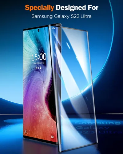 Miniatura 3 de LK Paquete de 2 para Samsung Galaxy S22 Ultra Protector de Pantalla, [Película de Nano Cerámica GAME-CHANGER] [Dureza 9H+]