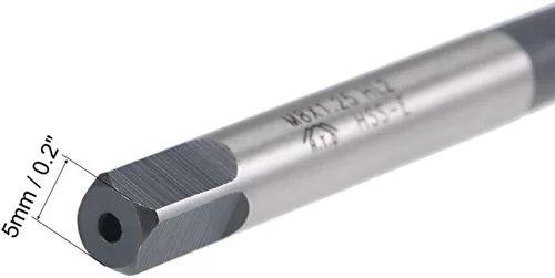 Miniatura 4 de uxcell Grifo de roscado de punta espiral M8 x 1.25, tolerancia H2 de acero de alta velocidad recubierto TICN, vástago redondo con extremo cuadrado