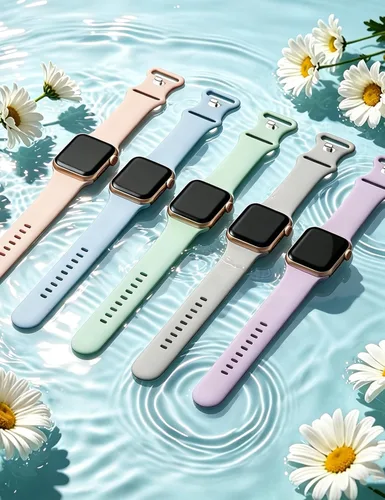 Miniatura 4 de SuperNaNa - Paquete de 15 bandas de silicona suave compatibles con Apple Watch de 38, 40, 41, 42, 44, 45, 46 y 49 mm, correas deportivas unisex