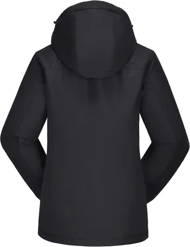 Miniatura 4 de GOLDEN CAMEL Chaqueta de esquí de invierno para mujer, impermeable, resistente al viento, con capucha, para snowboard, para exteriores