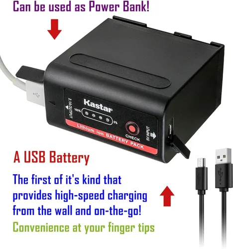 Miniatura 3 de Kastar Paquete de 1 batería BP-980GPRO de 7.4 V 8700 mAh de repuesto para Canon EOS C100 Mark II, EOS C300, EOS C300 PL, EOS C500, EOS C500 PL