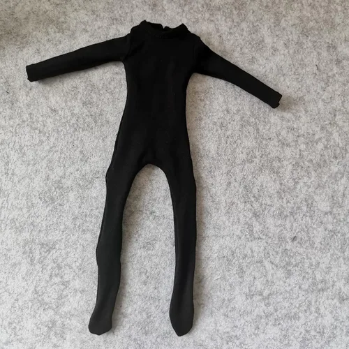Miniatura 3 de Ropa de figura masculina a escala 1/6, overol de manga larga, overol de tela para figura de acción de 12 pulgadas, ropa de muñeca (negro)