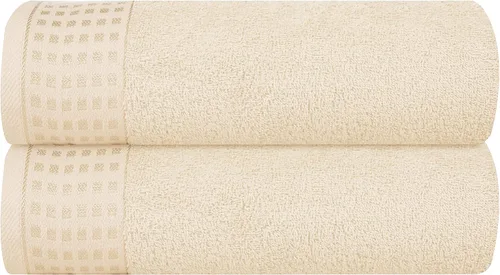 Miniatura 55 de GLAMBURG Juego de 2 toallas de baño de gran tamaño 100% algodón, 28 x 55 pulgadas, ultra suaves, altamente absorbentes, compactas, de secado rápido