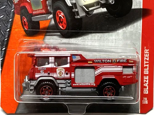 Miniatura 3 de Matchbox 2016 MBX Heroic Rescue Blaze Blitzer Fire Engine 76/125, rojo
