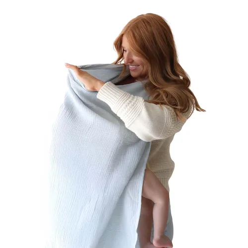Miniatura 10 de Snuggle Me® Funda de lactancia – 100% muselina de algodón orgánico para lactancia materna del bebé con anillo de mordedor de silicona sin BPA