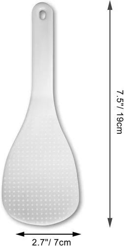 Miniatura 4 de Vonty Cuchara plástica para paletas de arroz de 7.5 pulgadas, 2 piezas, color blanco