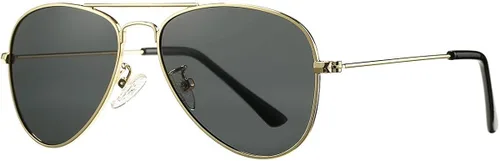 Pro Acme Gafas de sol polarizadas pequeñas de aviador para niños y niñas marco de metal ligero de 2 a 10 años