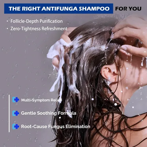 Miniatura 4 de Champú antifúngico para dermatitis seborreica, foliculitis y psoriasis del cuero cabelludo, champú anticaspa para hombres y mujeres, alivia