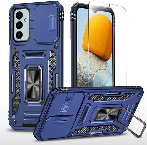 Miniatura 20 de SunStory Funda compatible con Samsung Galaxy A17 5G con protector de pantalla HD, cubierta de cámara deslizante y soporte de anillo giratorio, a
