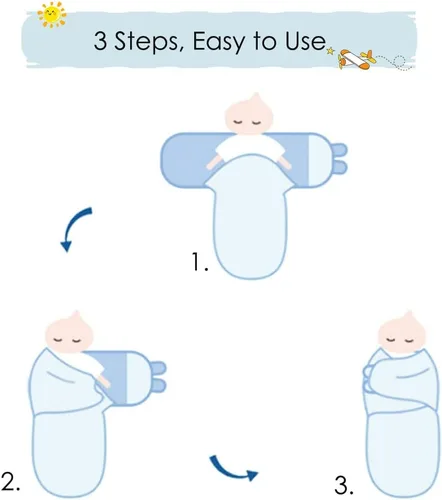 Miniatura 8 de Juego de saco de dormir para bebé con gorro para bebés de 0 a 3 meses, paquete de 3 unidades, algodón suave para recién nacidos, para niñas y niños