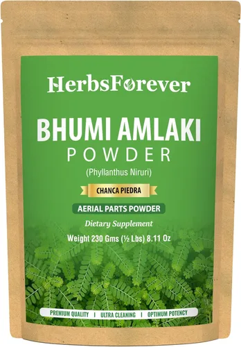 HerbsForever Bhumi Amalaki Powder | Phyllanthus Niruri | Hierba ayurvédica para el bienestar, desintoxicación y vitalidad | Sin OMG, vegano, sin