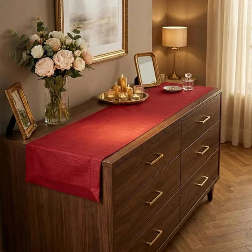 Miniatura 28 de Luxe Shine™ by D'Moksha - Camino de mesa negro de 36 pulgadas, elegante camino de mesa de seda, lavable a máquina, 14 x 36 pulgadas para tocador