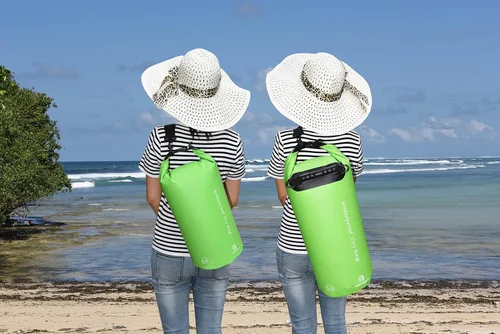 Miniatura 7 de Freegrace Juego de 3 bolsas secas impermeables con 2 sellos de cierre de cremallera y correa de hombro desmontable, bolsa de cintura y funda