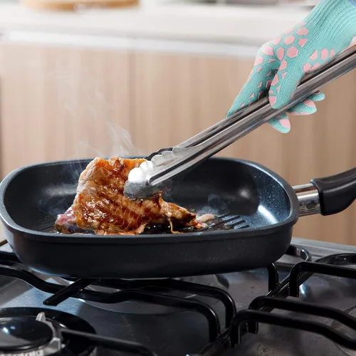 Miniatura 3 de J H Guante de horno resistente al calor: guantes de barbacoa y horno certificados EN407 a 932 °F para parrilla, hornear, cocina, campamento, Cáscara