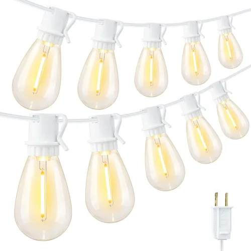 Miniatura 7 de Larkvue Tira de luces LED S11 de 75 pies para exteriores, luz regulable para patio, con 22+2 bombillas Edison de 2700 K impermeables, inastillables