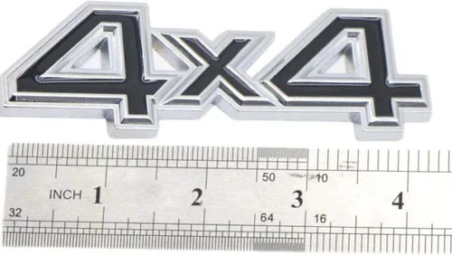 Miniatura 6 de 2 emblemas cromados de aleación de zinc 3D 4 x 4, aptos para SUV y camionetas 4Wd universales para guardabarros laterales de automóvil