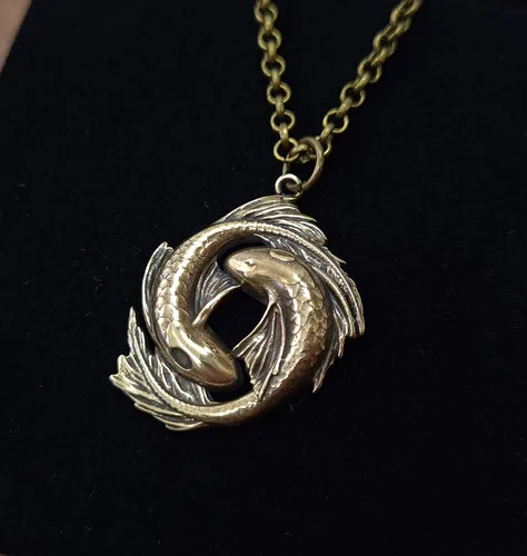 Miniatura 50 de Collar Yin Yang para hombre, joyería colgante de alta calidad de aspecto antiguo, regalos de Yin Yang, joyería vikinga para hombres
